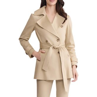 Jones New York Double Breasted Trench Coat in Jones Khaki at Nordstrom, Size Small P