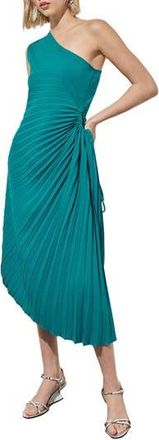 Ming Wang One-Shoulder Asymmetric Midi Dress in Bermuda at Nordstrom Rack, Size X-Small