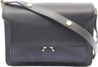 Marni Pre-owned Cross Body Bags, female, Black, Size: ONE SIZE Pre-owned Trunk Leather Shoulder Bag