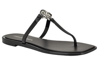Calvin Klein Ellye Womens Sandals Black : 10 M, Synthetic