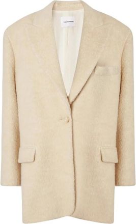 Andamane Oversized Blazer - Dames - Blazers - Wit - S - Leer - Jassen