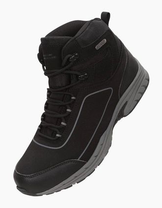 Mountain Warehouse Mens Mountain Warehouse Mens Ramble Softshell Walking Boots - Black/Grey - Size: 10