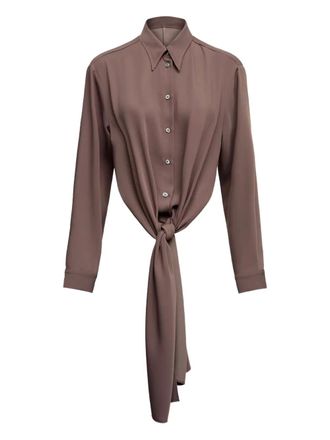 Maison Margiela long-sleeved shirt - Brown