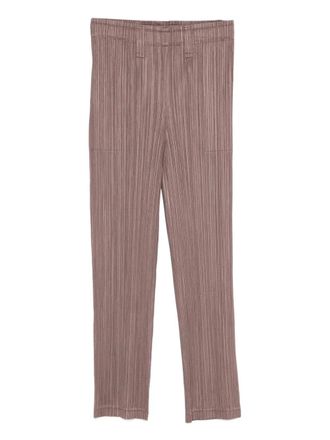 Pleats Please Issey Miyake pleated trousers - Brown
