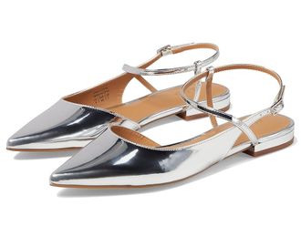 Aldo Sarine Womens Flat Shoes Silver : EU 38.5 (US Womens 8) B - Medium, Synthetic