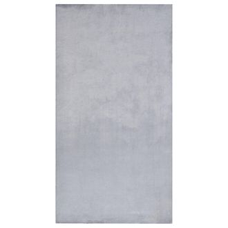 Beliani Alfombra Gris Claro 80 X 150 Cm Poli&eacute;ster Piel Sint&eacute;tica De Conejo Pelo Largo Mirpur