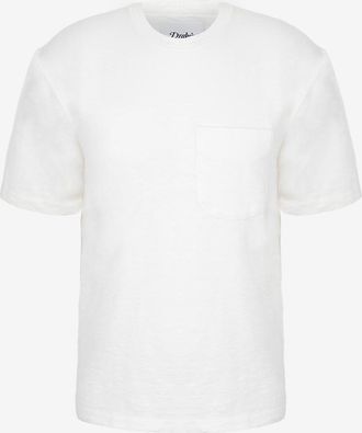 Drake's Kurzarm-T-Shirt aus geflammtem Jersey Pocket Tee