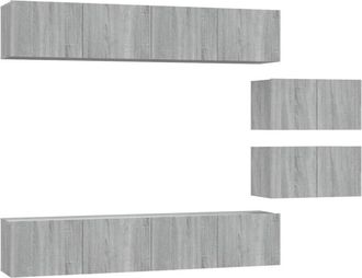 vidaXL Vidaxl - Set de muebles para tv 6 pzas madera contrachapada gris Sonoma