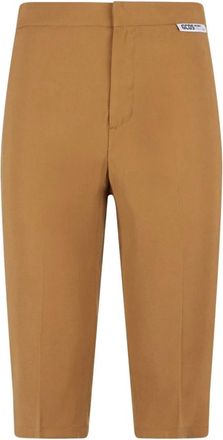GCDS Gcds, Dames, Broeken, Bruin, Maat: XL Leer