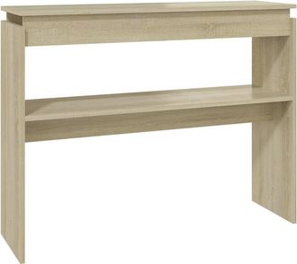 vidaXL Vidaxl - Mesa Consola Madera Contrachapada Roble Sonoma 102x30x80 Cm
