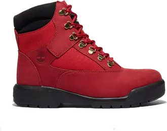 Timberland 6 Inch Waterproof Field Boot Dark Red Nubuck TB-0A2JNW-F41 Mens