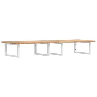 vidaXL Estante De Lavabo De Pared Acero Y Madera Maciza De Acacia Vidaxl