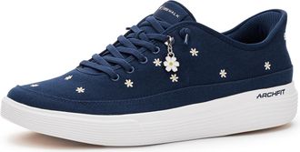 Skechers Womens Go Walk Commuter Dolores Hands Free Slip-ins Sneaker, Navy/White, 10