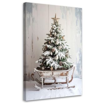 Feeby Impresi&oacute;n De Imagen, &Aacute;rbol De Navidad Regalos Trineo, 80x120
