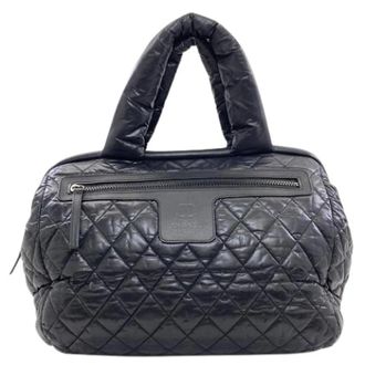 Chanel Pre-owned Boston tas - Dames - Pre-owned - Zwart - Maat: ONE Size Nylon