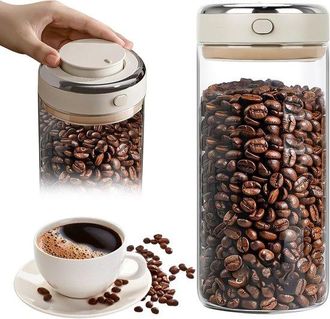 OEM Recipiente Herm&eacute;tico Para Almacenar Caf&eacute;, 1700 Ml, Contenedor De Caf&eacute; Con V&aacute;lvula De Co2 Y Calendario De Caducidad, Gadget Para Caf&eacute;, Crema