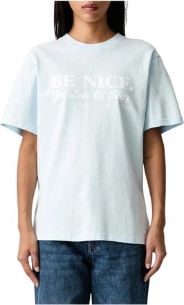 Sporty & Rich T-Shirt Be Nice - - Tops - Donna - Blu - S