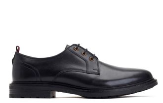 Base London Dime Mens Leather Derby Shoes - Black - Size UK 11