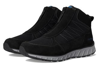 L.L.Bean Snow Sneakers Waterproof Insulated Zip Front Mens Boots Black/Graphite : 10.5 EE - Wide, Suede