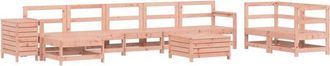 vidaXL 10 Piece Garden Sofa Set Solid Wood Douglas Fir vidaXL