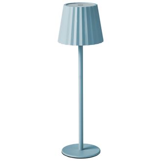 Beliani L&aacute;mpara De Mesa Moderna Aluminio Hierro Interior Exterior Azul Claro Pombeiro