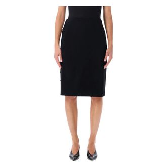 Versace Medusa 95 rok met knoopversiering - Dames - Rokken - Zwart - Maat: S Zijde