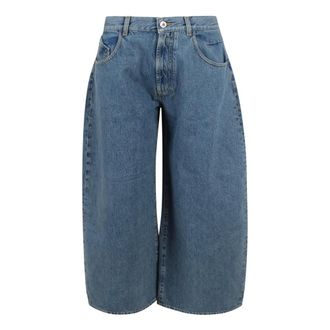 The Attico Cropped balloon jeans - female - The Attico - Cropped Jeans - Blue - W29 - Jeans