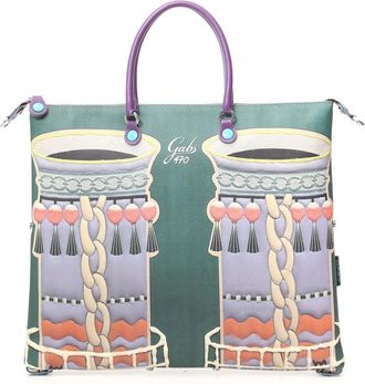 Gabs Omkeerbare Multicolor Handtas met Leren Details - Dames - Shoppers - Veelkleurig - ONE Size - Katoen - Tassen