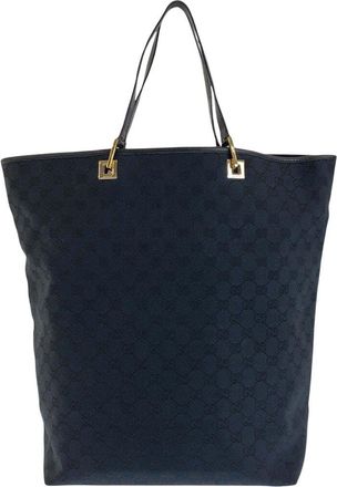 Gucci Black Gg Canvas Tote (Authentic Pre-Loved)