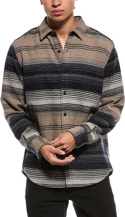 Weatherproof Vintage Horizontal Stripe Brushed Overshirt