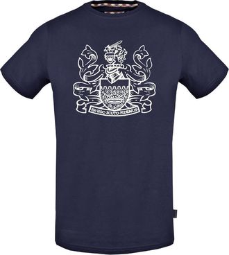 Aquascutum Heren-Kerst T-Shirt (Marineblauw)