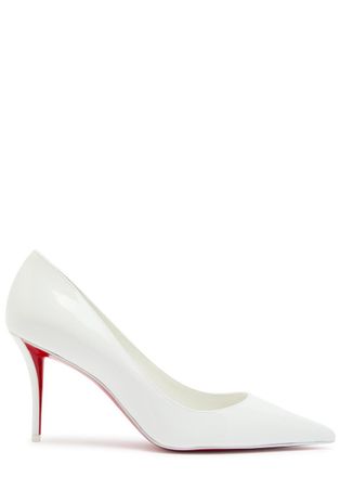 Christian Louboutin Miss Z 80 Patent Leather Pumps - White