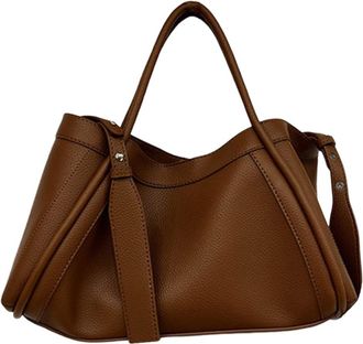 Generic Shoulder Bag Handbag Versatile Crossbody Bag Clutch Bag Leather Tote Bag and Pouch Women Large Capacity Shopper Bag (Brown)