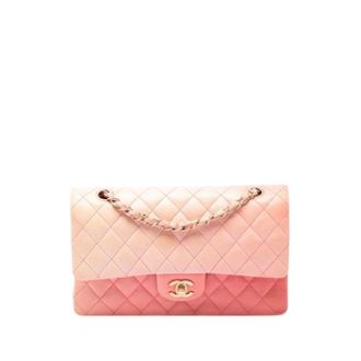 Chanel Pre-owned Double Flap Shoulder Bag - Dames - Pre-owned - Roze - Maat: ONE Size Leer