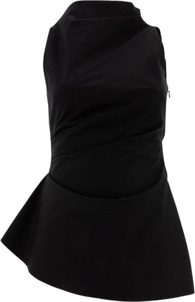 Alexander McQueen draped asymmetric top - Black