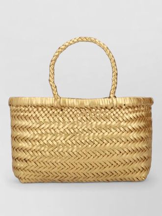Dragon Diffusion beach bag braided handles woven design