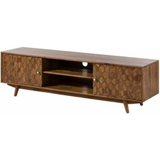 Massivmoebel24 MOSAYK 111 mobile TV in legno di acacia laccato / natur 170x42x48