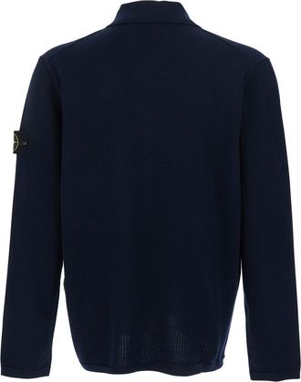 Stone Island Mens Polo Shirt Blue Cotton Top