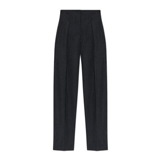 Iro Barissa Broeken - Dames - Straight fit broeken - Blauw - M - Katoen - Broeken