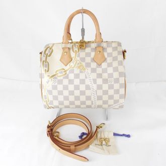 Louis Vuitton Damier Azur White Damier Azur Boston Bag (Pre-Owned)