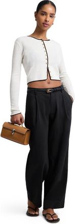 Onia High-Waist Straight Leg Pant in Black at Nordstrom, Size 10