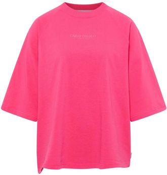 Carlo Colucci La Famiglia Drovandi T-shirt - Dames - T-shirts - Roze - M - Katoen - Tops