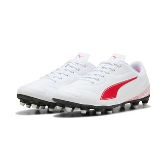 Puma Fussballschuh PUMA VITORIA II FG/AG, Herren, Gr. 42,5, puma wei&szlig;, puma rot, Synthetik, Schuhe Fussballschuh, f&uuml;r Rasenpl&auml;tze, mit Schn&uuml;rung, aus Synth