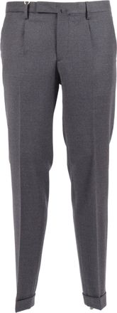 BRIGLIA 1949 Slim Fit Cuffed Pleated Straight-Leg Pants