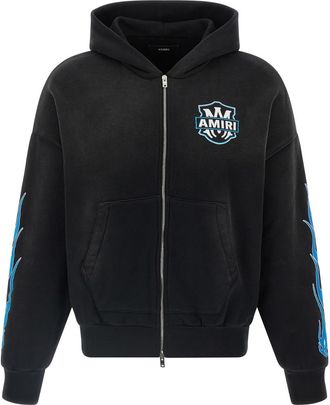 Amiri Black MA Flames Hoodie