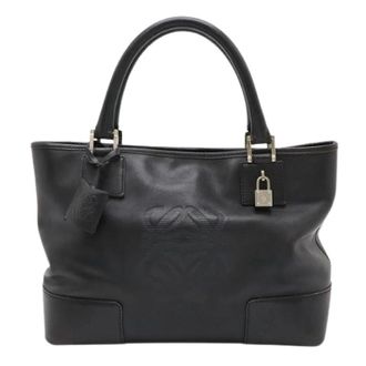 Loewe Pre-owned Amazona Leren Handtas - Dames - Pre-owned - Zwart - Maat: ONE Size Leer