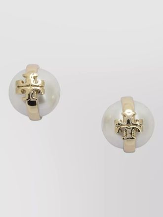 Tory Burch hardware pearl earrings refined jewelry design