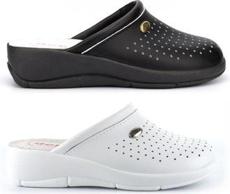 Generic Ladies Slip On Shoes Size 8 Womens Mule Size 4 Mules Womens Mule Ladies Mules Slip On Sandal Sizes 3-9 Black/White 8 UK