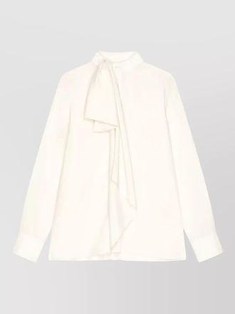 Givenchy long sleeve blouse draped bow detail