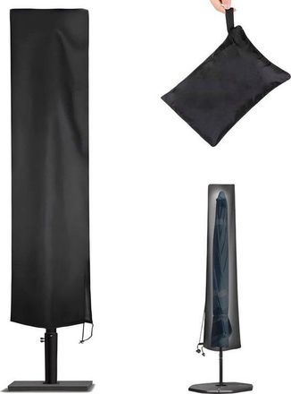 No Brand 190&times;50&times;30cm - Resistente Y Duradera - Funda Impermeable Para Sombrilla 600d - Con Cremallera - Cord&oacute;n Ajustable Y Bolsa De Almacenamiento - Negra